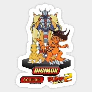 Agumon Evolutions-For Digimon Rumble Arena lovers Sticker